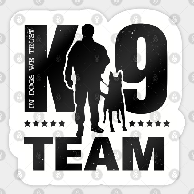 K-9 Team - K9 Unit - Malinois Sticker by Nartissima